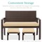 Best Choice Products Set of 2 Multipurpose Patio Wicker Ottomans w/ Removable Cushions, Steel Frame